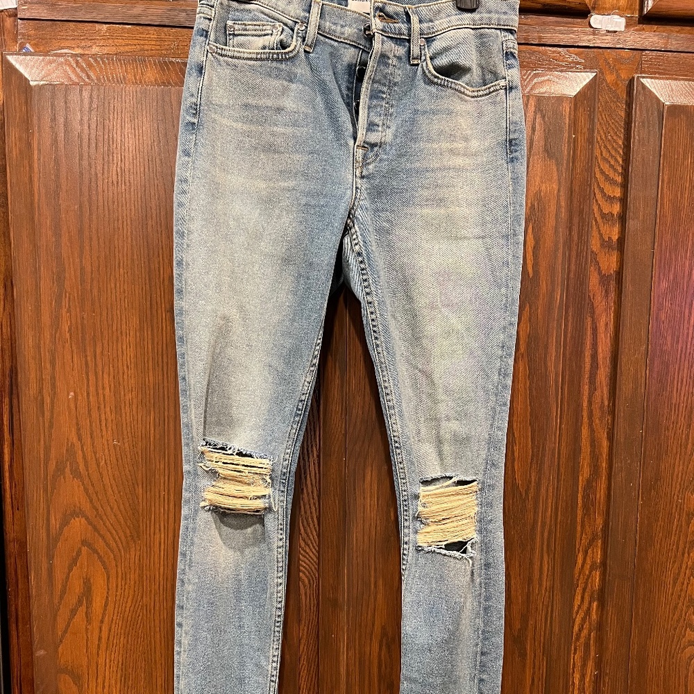 Cotton Citizen Hi-Split Blue Jeans